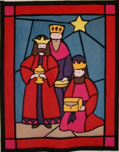 The Three Magi (felt panel (C) JAT)